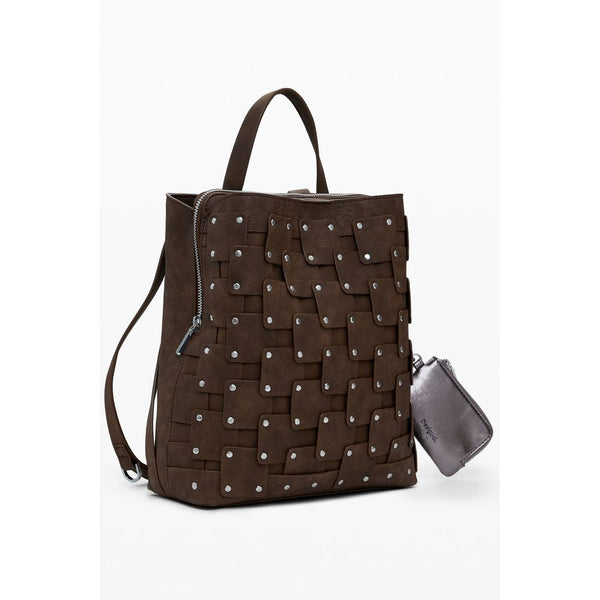 Brown Polyethylene Women Backpack Desigual