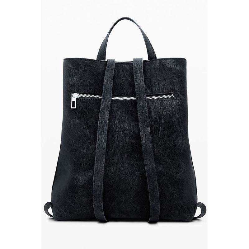 Black Polyethylene Women Backpack Desigual