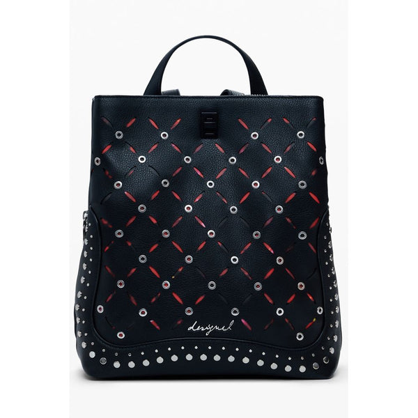 Black Polyethylene Women Backpack Desigual