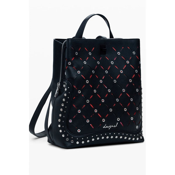 Black Polyethylene Women Backpack Desigual