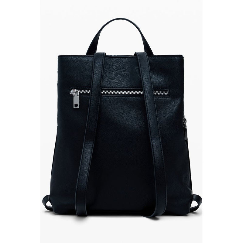 Black Polyethylene Women Backpack Desigual