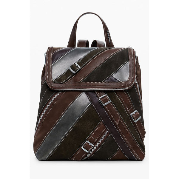 Brown Polyethylene Women Backpack Desigual