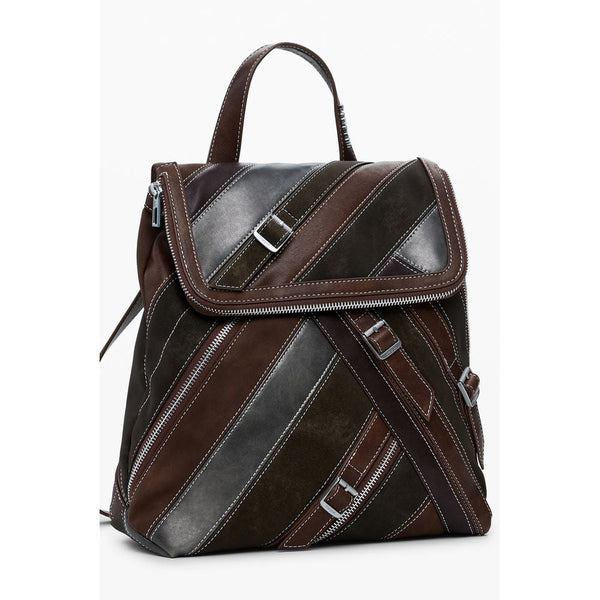 Brown Polyethylene Women Backpack Desigual