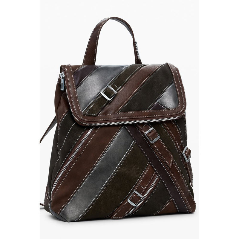 Brown Polyethylene Women Backpack Desigual