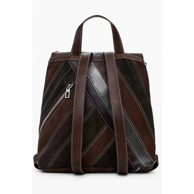 Brown Polyethylene Women Backpack Desigual