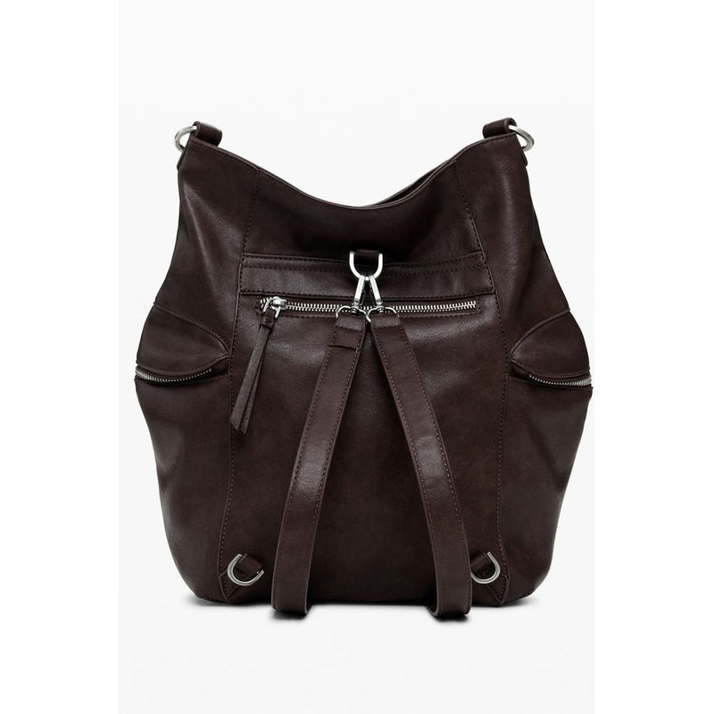 Brown Polyethylene Women Backpack Desigual
