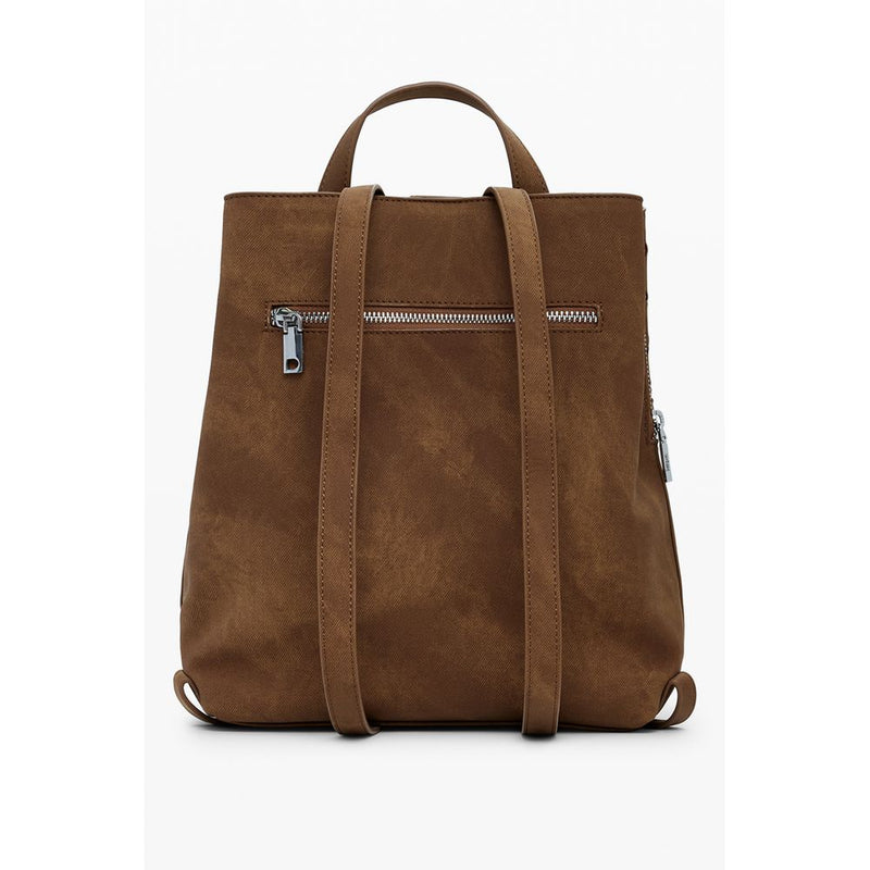 Brown Polyethylene Women Backpack Desigual