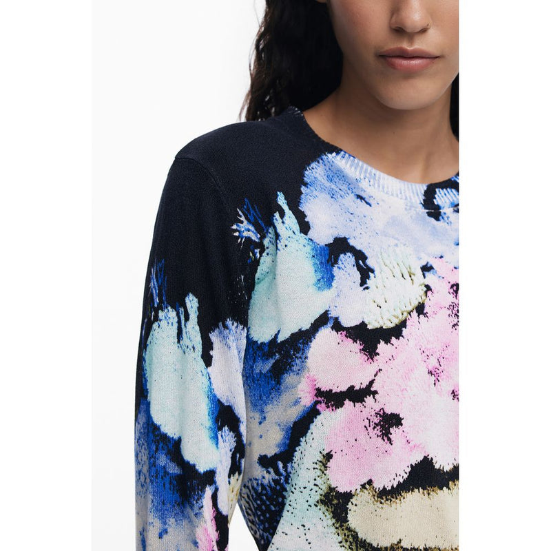 Black Linen Women Sweater Desigual
