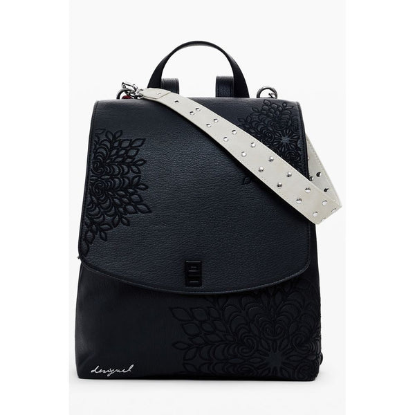 Black Polyethylene Women Backpack Desigual