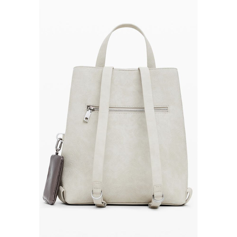 Beige Polyethylene Women Backpack Desigual