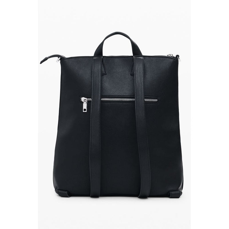 Black Polyethylene Women Backpack Desigual
