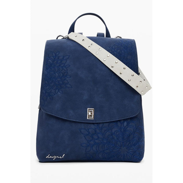 Blue Polyethylene Women Backpack Desigual