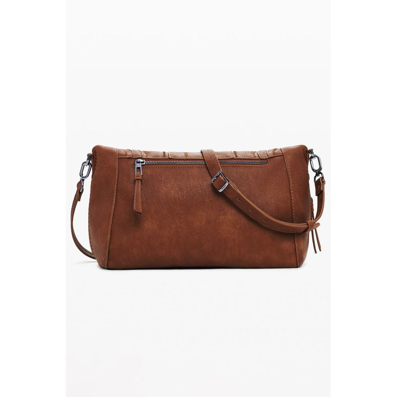 Brown Polyethylene Women Handbag Desigual