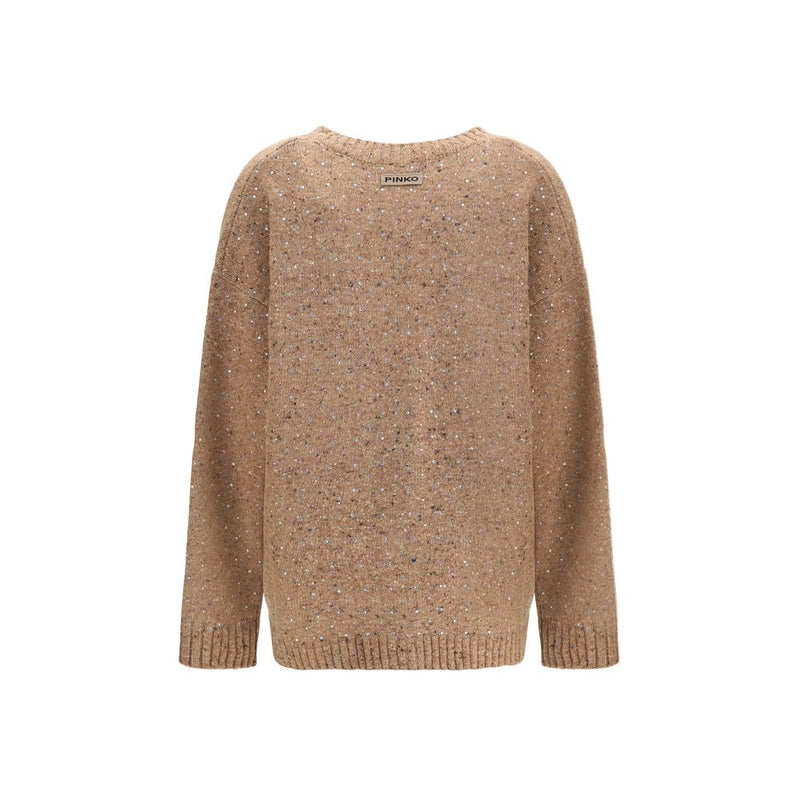 Bouclé fabric Cardigan with rhinestones PINKO