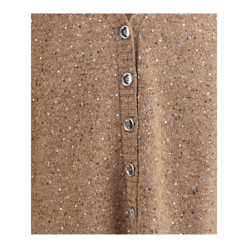 Bouclé fabric Cardigan with rhinestones PINKO