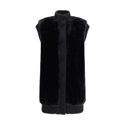 Long Vest in faux fur PINKO