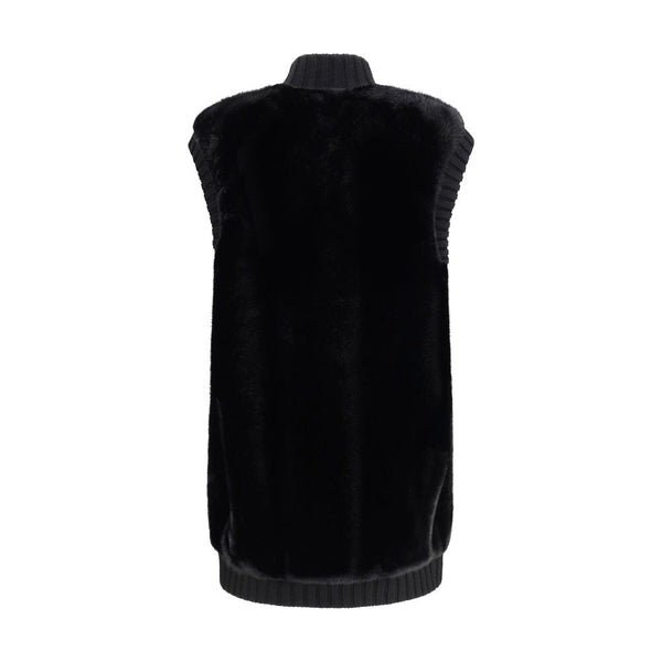 Long Vest in faux fur PINKO