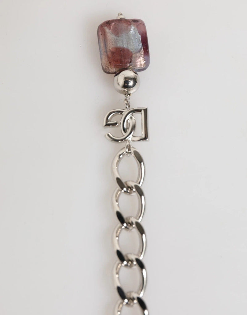 Multicolor Murano Glass Beads Brass Zamak Necklace Dolce & Gabbana