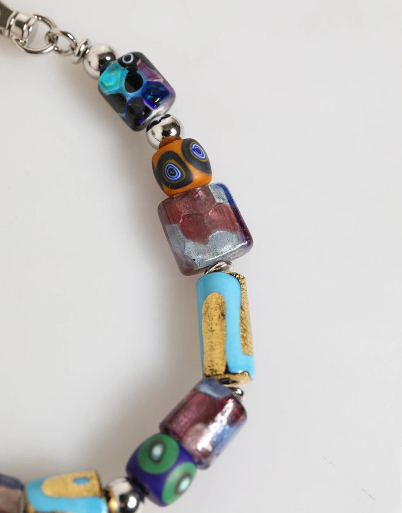 Multicolor Murano Glass Beads Brass Zamak Necklace Dolce & Gabbana