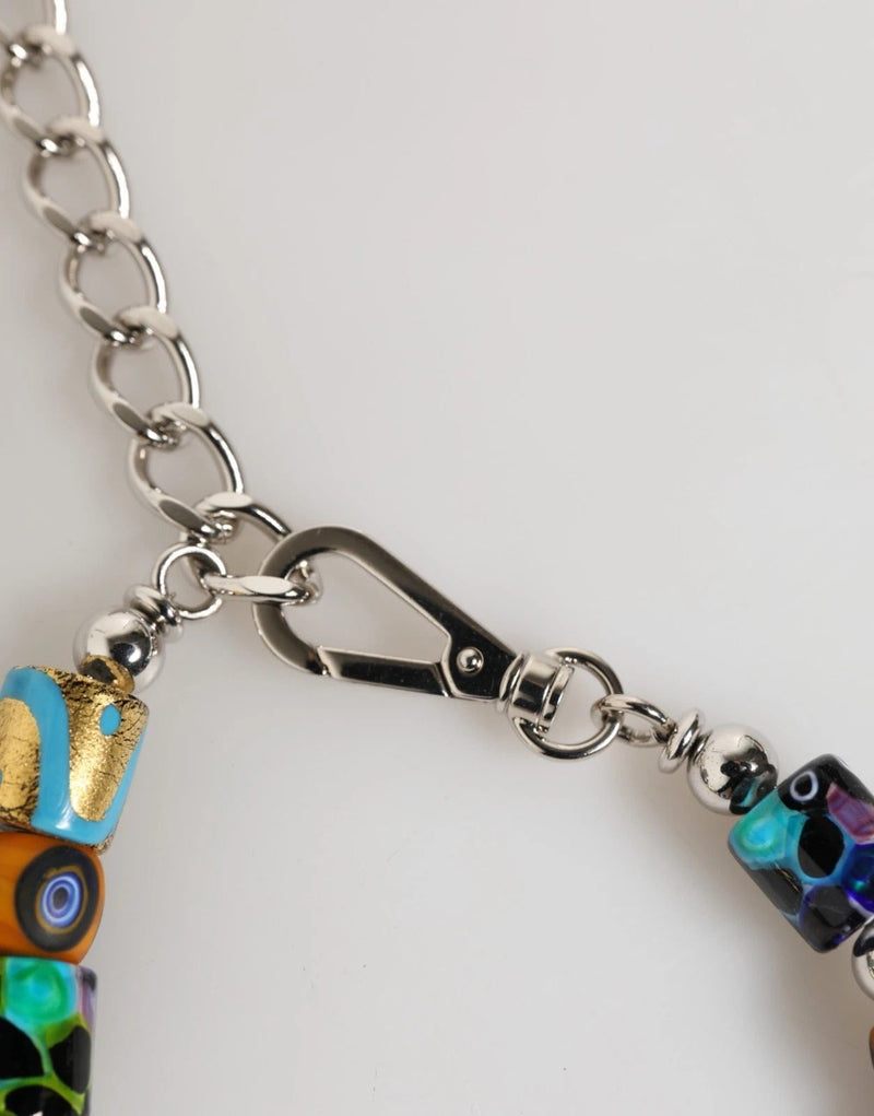 Multicolor Murano Glass Beads Brass Zamak Necklace Dolce & Gabbana
