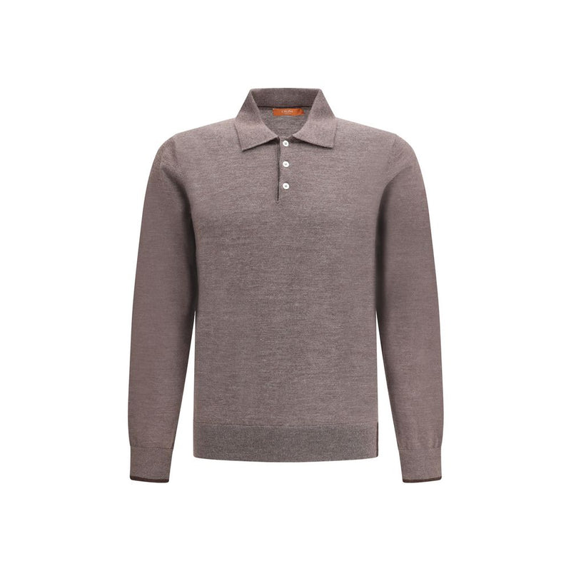 Knitted Long Sleeved Polo Shirt Cruna