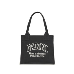 Logo canvas Tote Bag Ganni