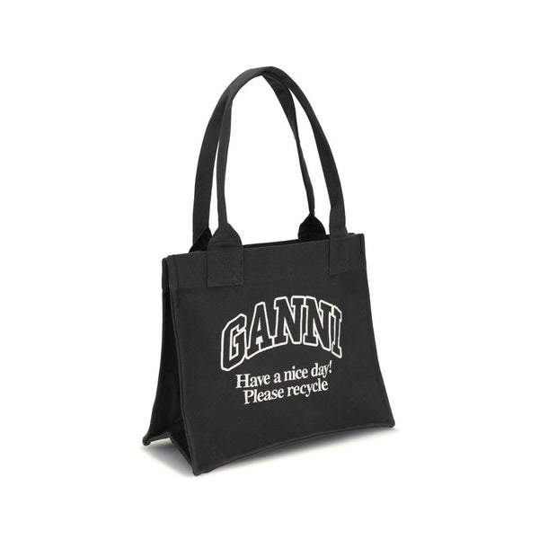 Logo canvas Tote Bag Ganni