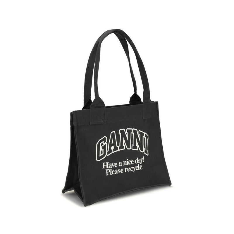 Logo canvas Tote Bag Ganni