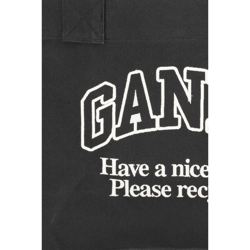 Logo canvas Tote Bag Ganni