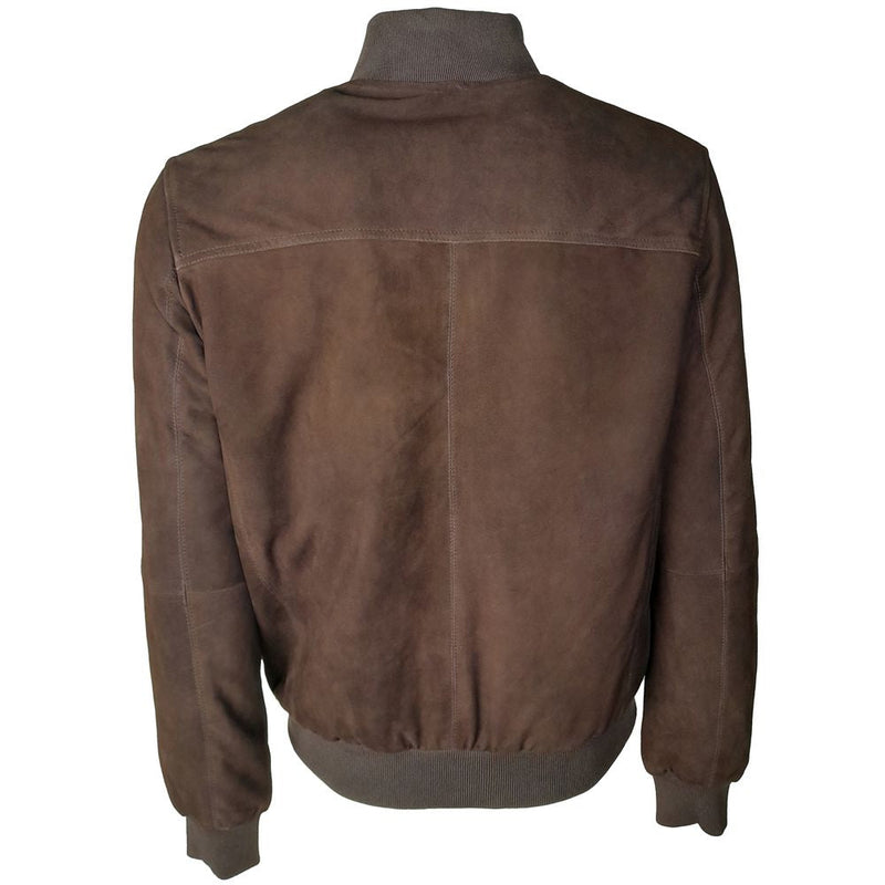 Brown Calfskin Jacket Emilio Romanelli