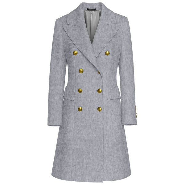 Gray Wool Jackets & Coat Made in Italy