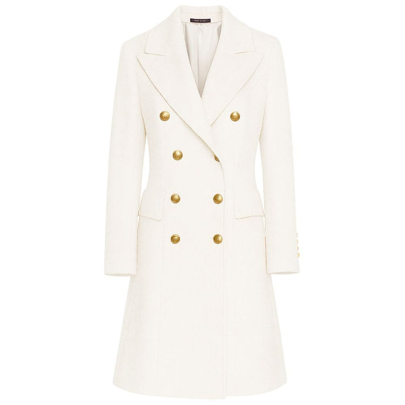 White Wool Jackets & Coat Made in Italy