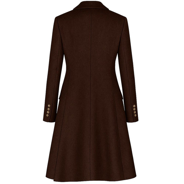 Brown Wool Jackets & Coat Made in Italy
