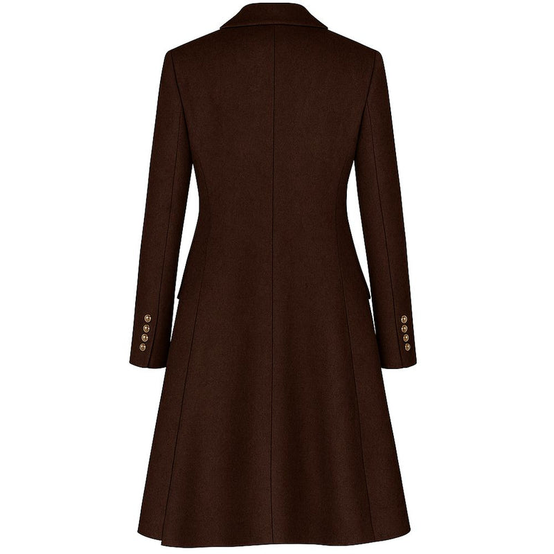 Brown Wool Jackets & Coat Made in Italy