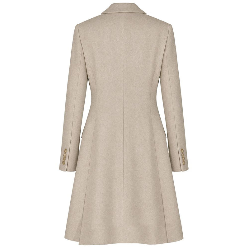 Beige Wool Jackets & Coat Made in Italy