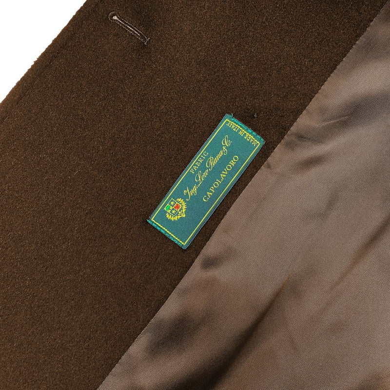 Brown Wool Jackets & Coat Made in Italy
