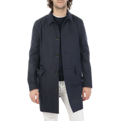 Blue Cotton Jacket Aquascutum