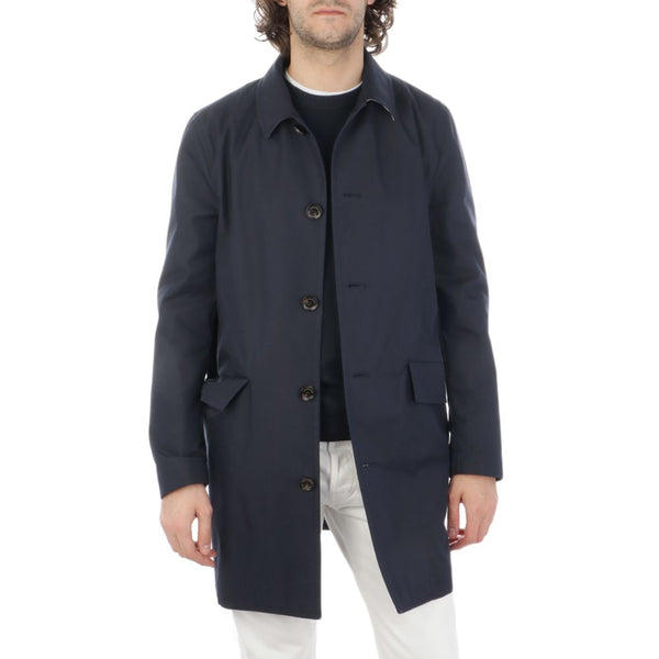 Blue Cotton Jacket Aquascutum