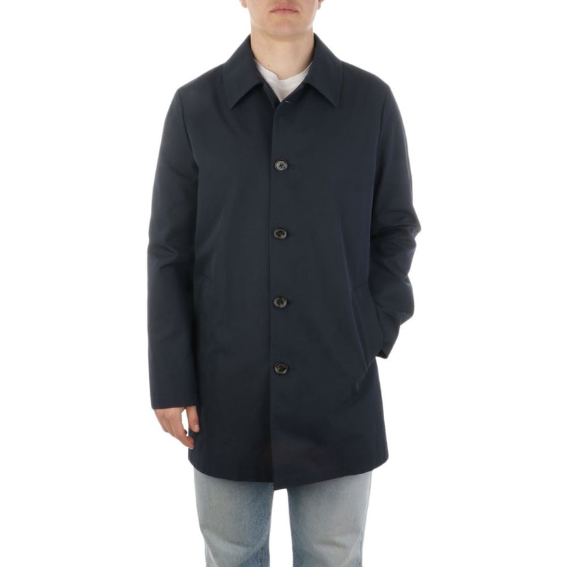Blue Cotton Jacket Aquascutum