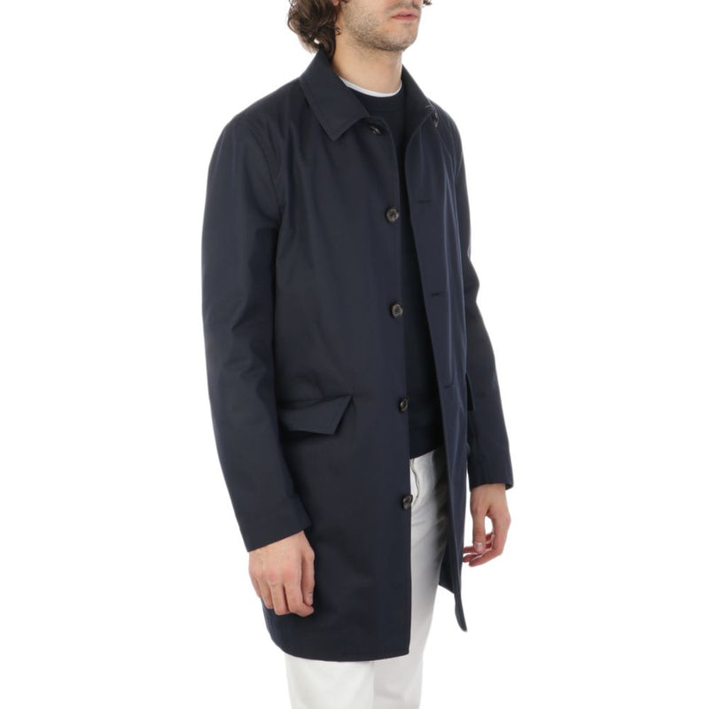Blue Cotton Jacket Aquascutum