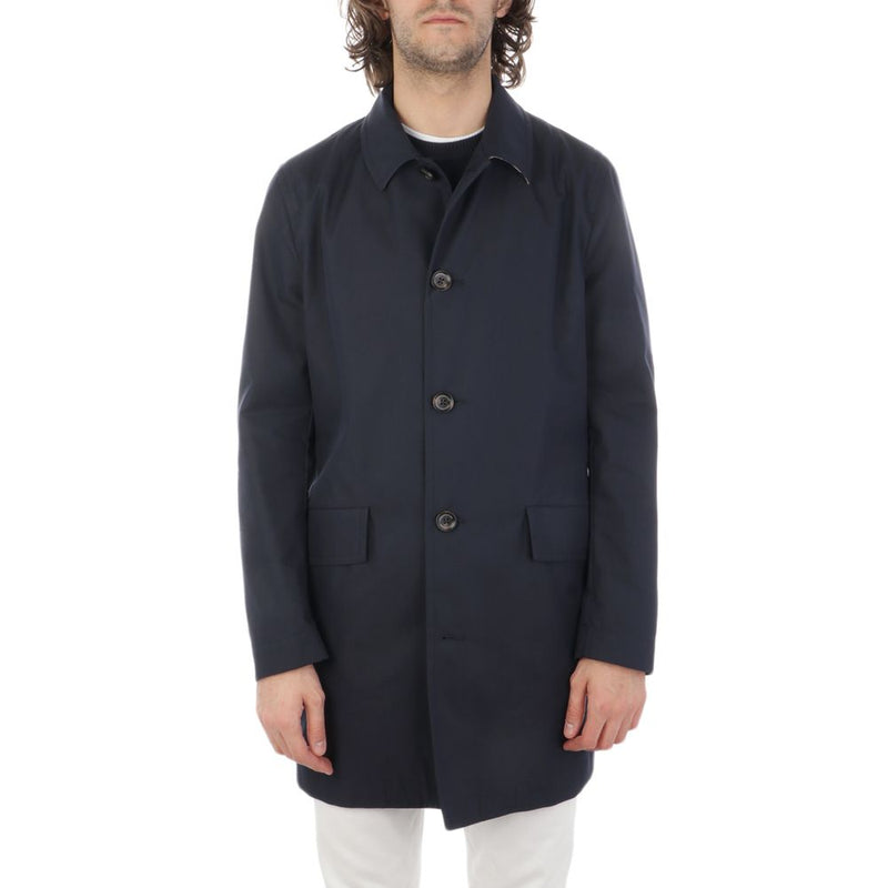 Blue Cotton Jacket Aquascutum