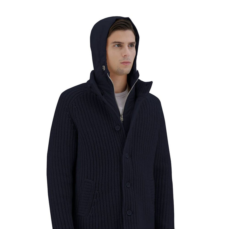 Blue Wool Jacket Herno