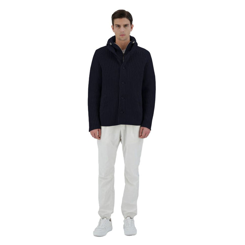 Blue Wool Jacket Herno