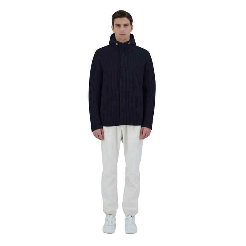 Blue Wool Jacket Herno