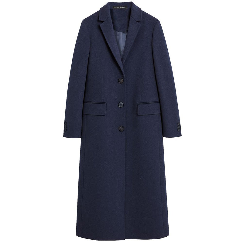Blue Wool Jackets & Coat Made in Italy