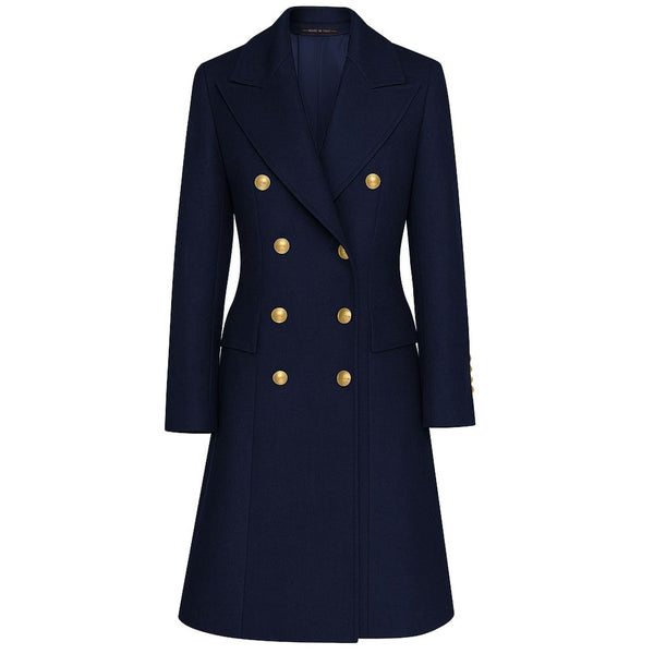 Blue Wool Jackets & Coat Made in Italy