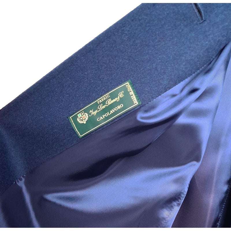 Blue Wool Jackets & Coat Made in Italy