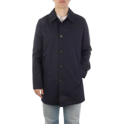 Blue Polyester Jacket Aquascutum