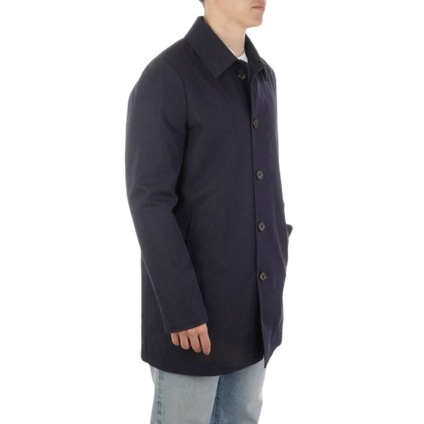 Blue Polyester Jacket Aquascutum