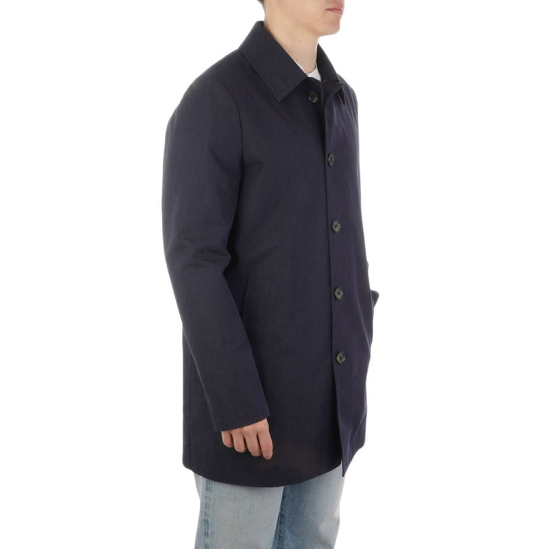 Blue Polyester Jacket Aquascutum